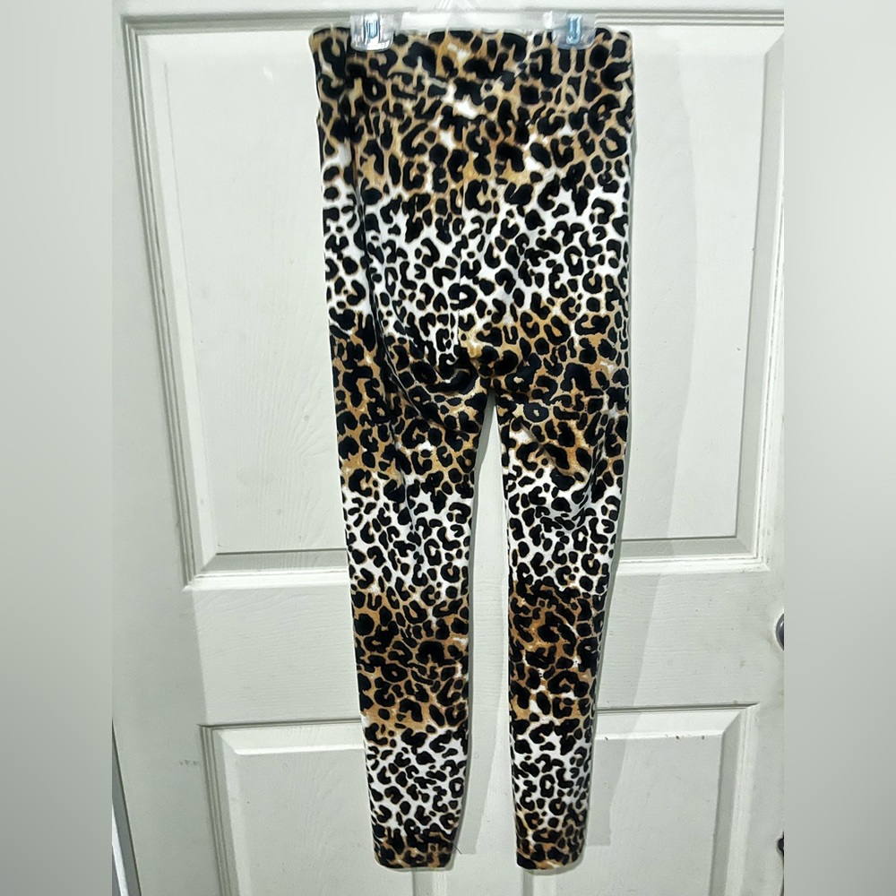 No Boundaries Brown and Black Leggings with Leopard Print